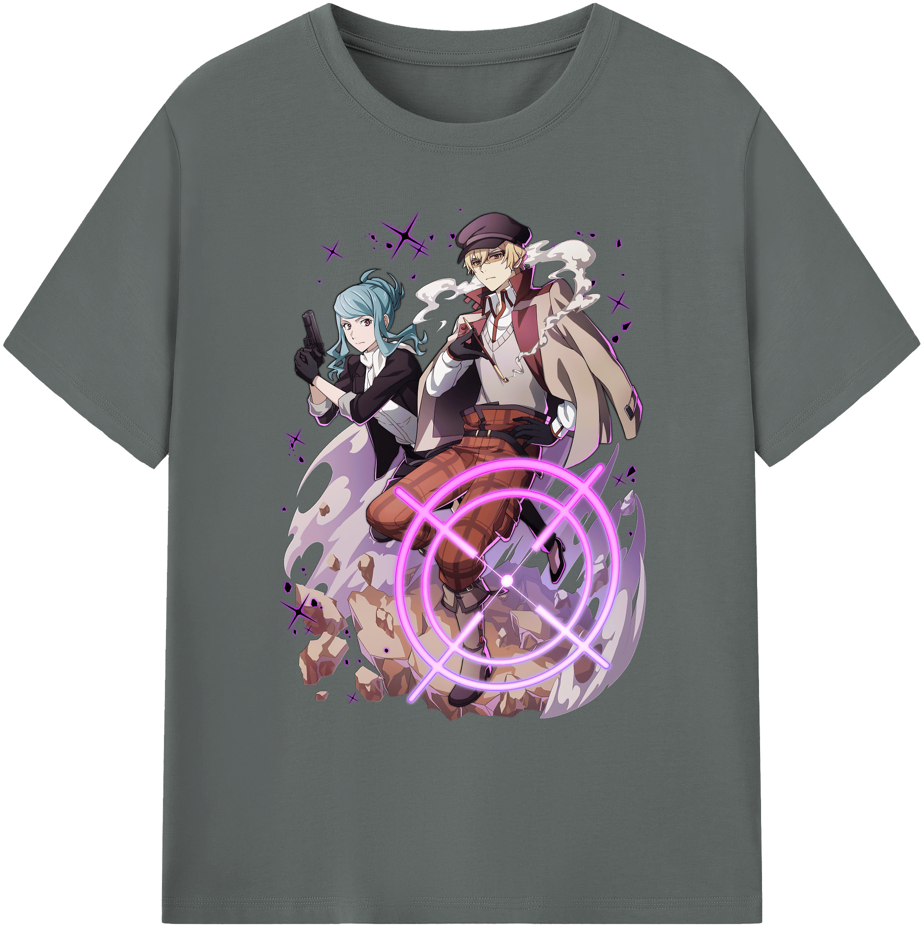 （画像用） 文豪ストレイドッグス Bungo Stray Dogs 綿100％ メンズ半袖Tシャツ｜肌触りやわらか＆通気性
